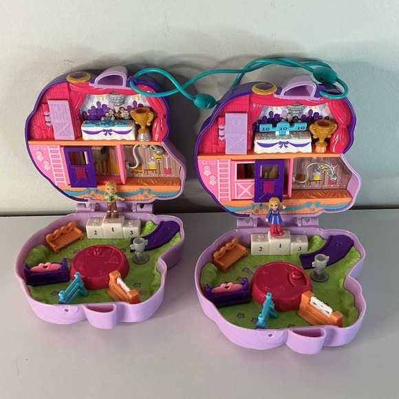 Two Polly Pocket Mini Pocket Horse Stable Playset Lot Mattel 2020 Not Complete‎ - Picture 2 of 5